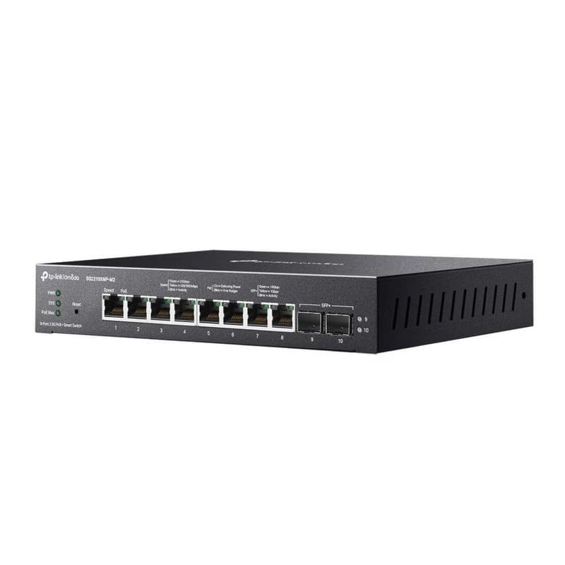 TP-Link OMADA switch SG2210XMP-M2 (8x2, 5GbE, 2xSFP+, 8xPoE+, 160W, fanless) 2