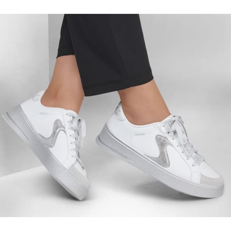 Dámska rekreačná obuv SKECHERS Hiland Quite Chic white silver 5