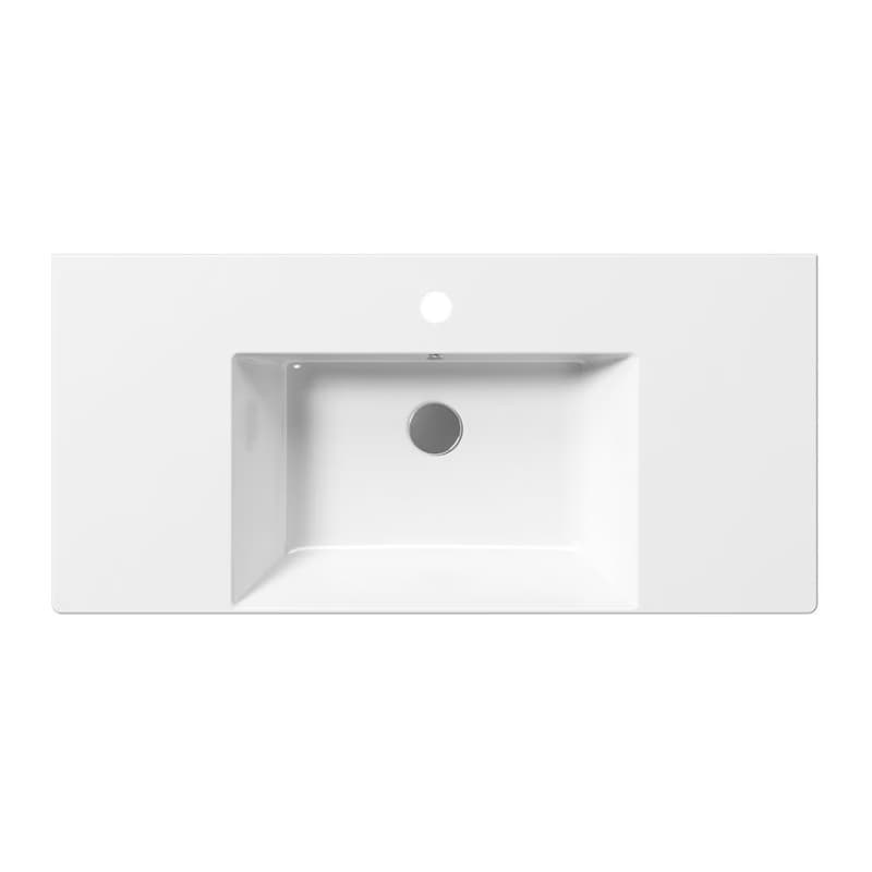 GSI - KUBE X keramické umývadlo 100x47cm, s odkladacími plochami, biela ExtraGlaze 9451111 2
