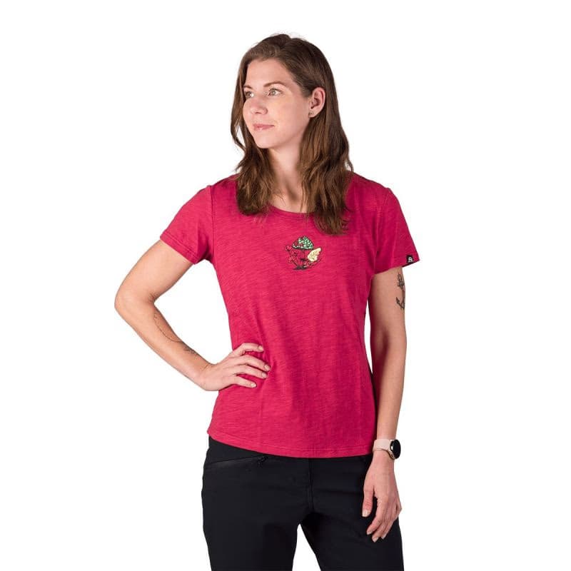 Dámske turistické tričko s krátkym rukávom NORTHFINDER GRACIANA-510cherry 2
