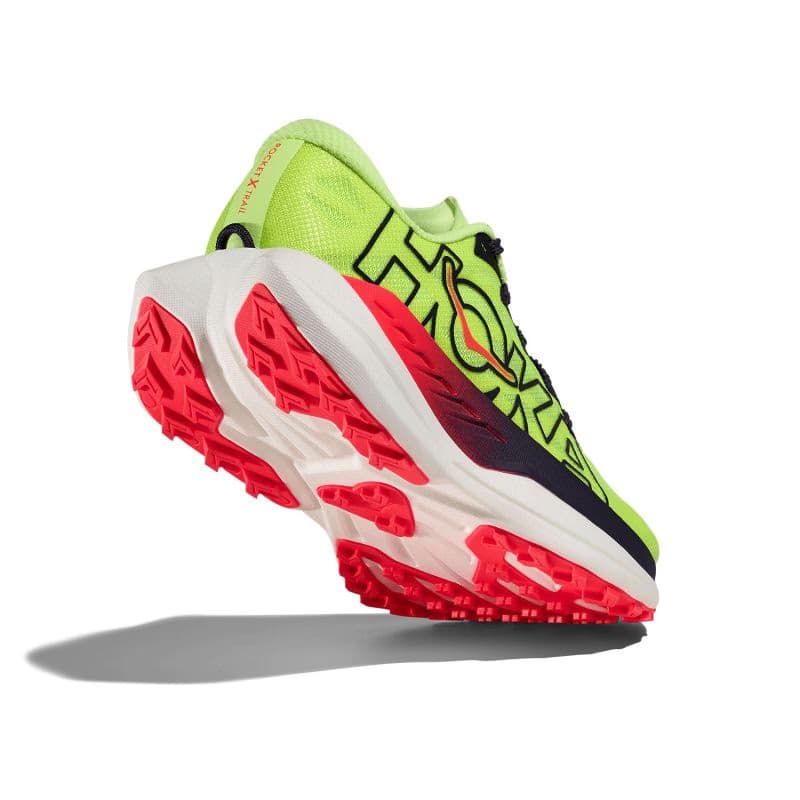 Pánska bežecká trailová obuv HOKA Rocket X Trail M neon yuzu neon flame 6