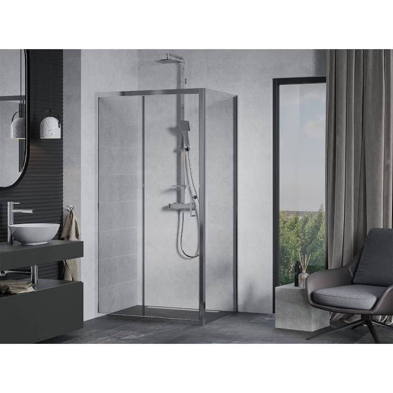 MEXEN/S - Apia sprchovací kút obdĺžnik 130x90, transparent, chróm 840-130-090-01-00 3