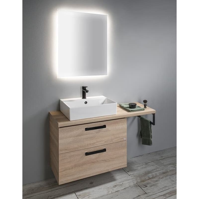 AQUALINE - VEGA doska pod umývadlo 97,5x45cm, dub platin VG700 3