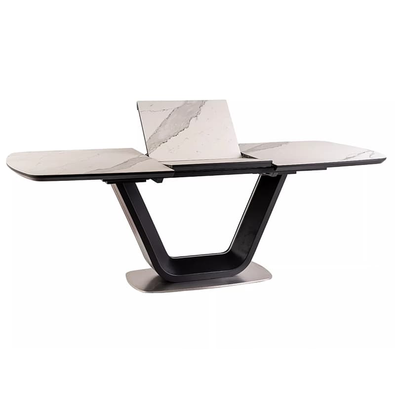 Signal Rozkladací jedálenský stôl ARMANI CERAMIC | čierny mat 90 x 160 cm 5