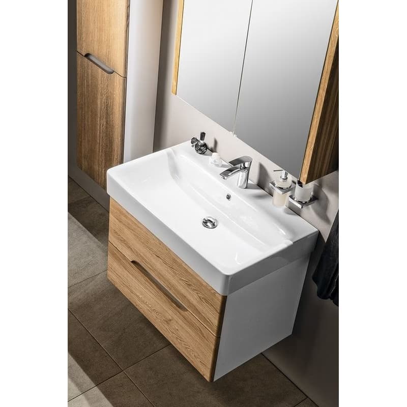 SAPHO - MEDIENA umývadlová skrinka 76x51x48,5cm, biela matná/dub natural MD082 4