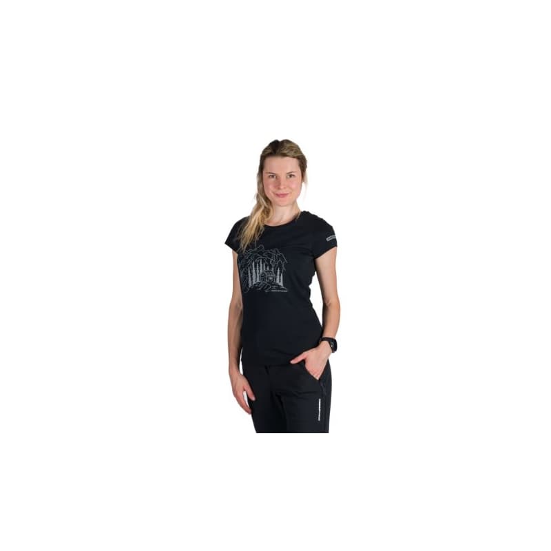 Dámske turistické tričko s krátkym rukávom NORTHFINDER SABRINA-269black