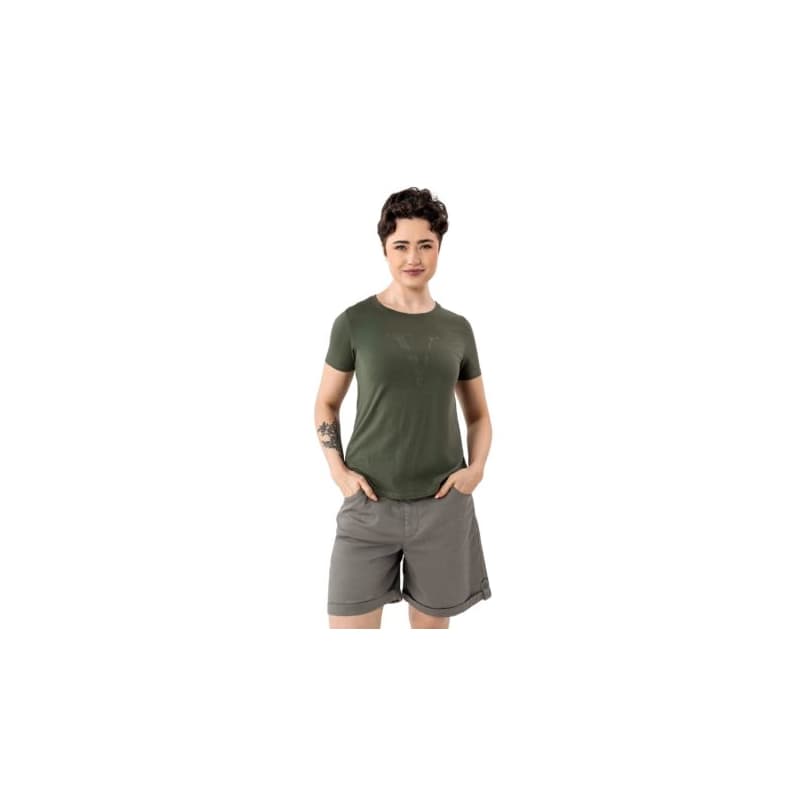 Dámske tričko s krátkym rukávom VOLCANO T-LETTE-KHAKI