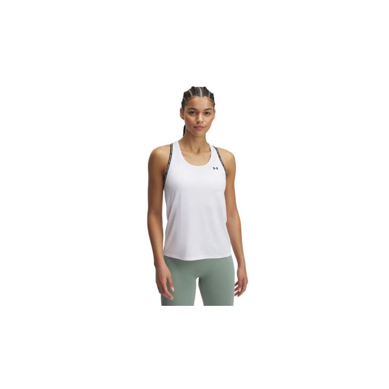 Dámske tréningové tričko s krátkym rukávom UNDER ARMOUR Tech Knockout Tank-WHT