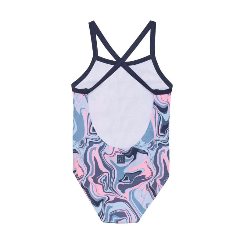 Dievčenské plavky COLOR KIDS Swimsuit Sporty, AOP, cerulean 2