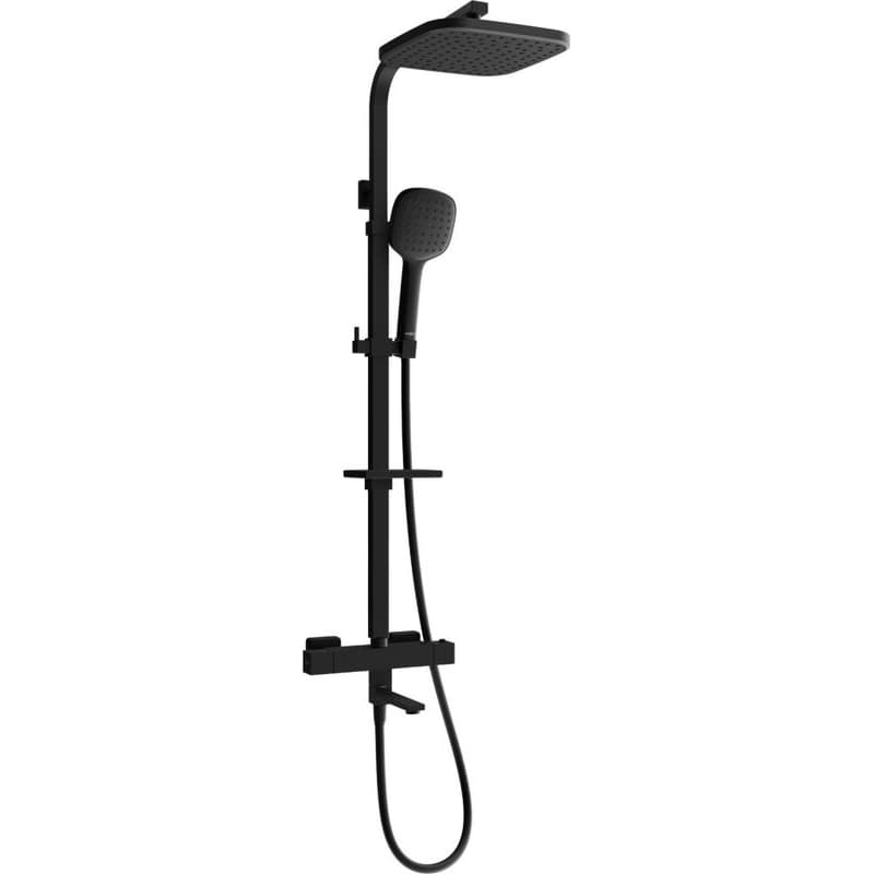 MEXEN/S - CQ33 vaňový stĺp s termostatickou batériou, čierna 779103395-70