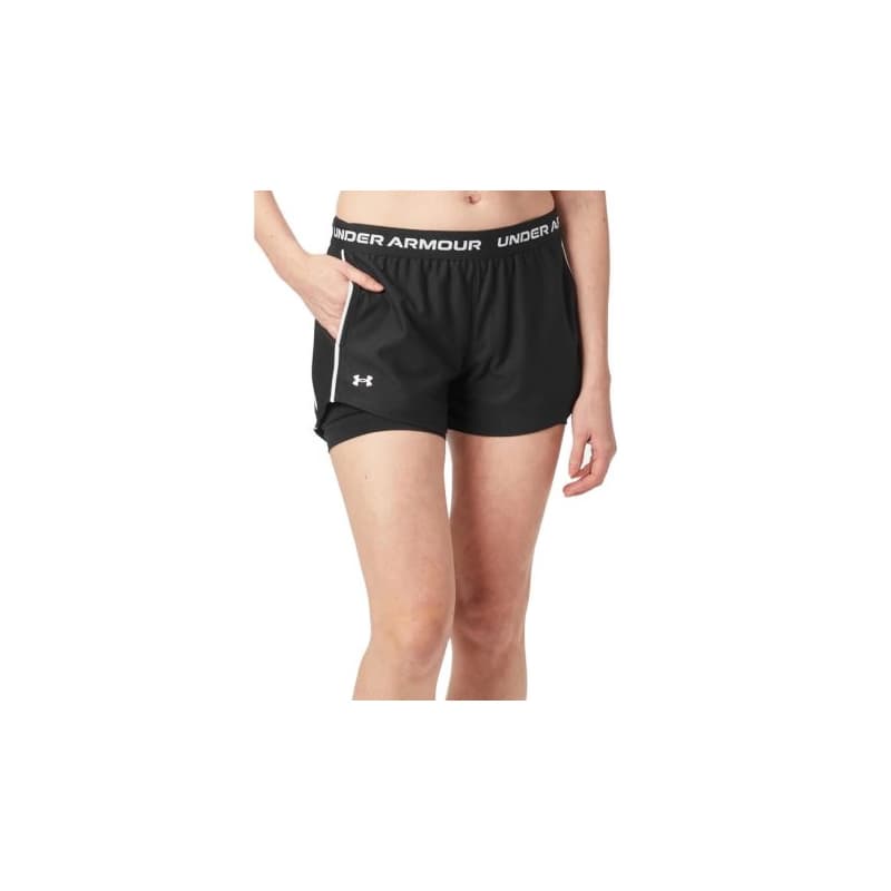 Dámske tréningové kraťasy UNDER ARMOUR Tech Play Up 2in1 Shorts-BLK