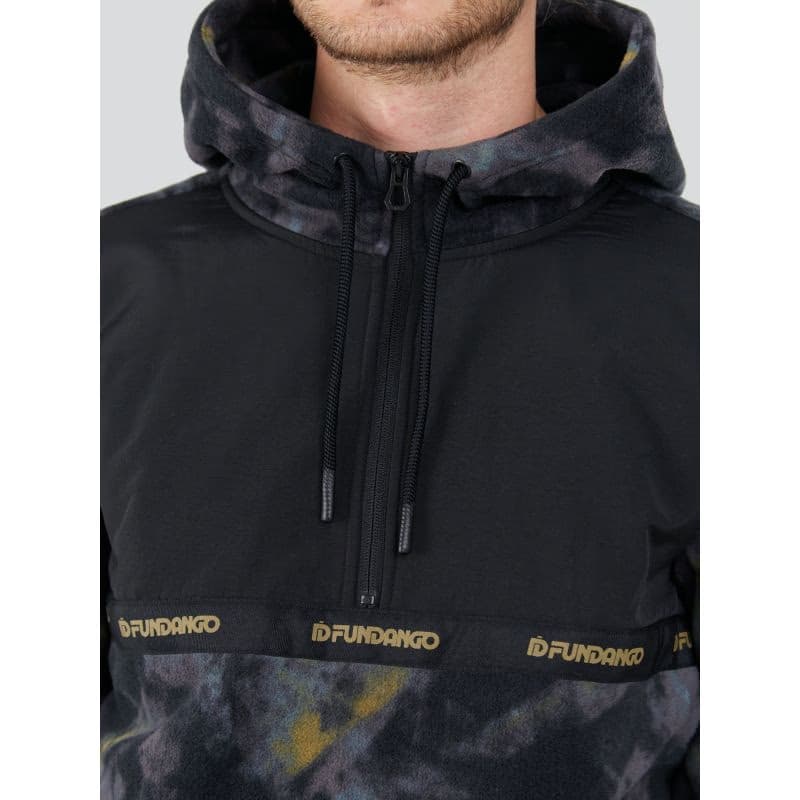 Pánska lyžiarska mikina s 1 2 zipsom FUNDANGO Exodus Hybrid Jacket-585-moor 2