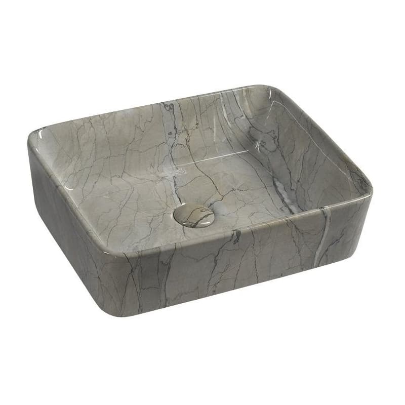 SAPHO - DALMA keramické umývadlo na dosku, 48x38cm, grigio 513