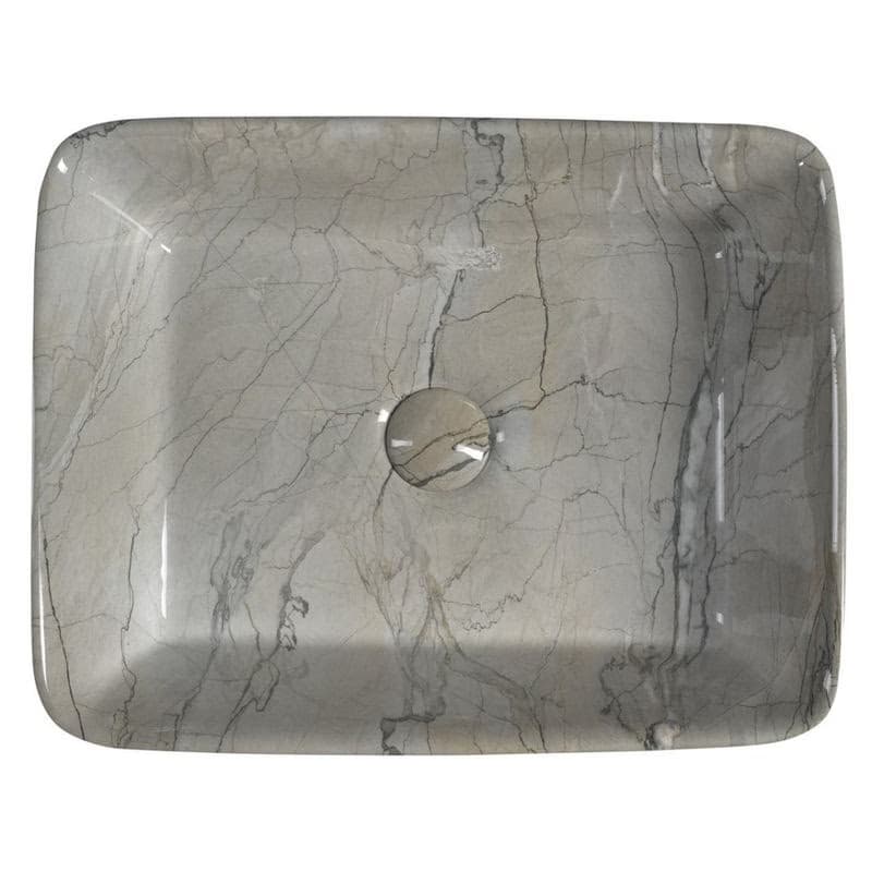 SAPHO - DALMA keramické umývadlo na dosku, 48x38cm, grigio 513 3