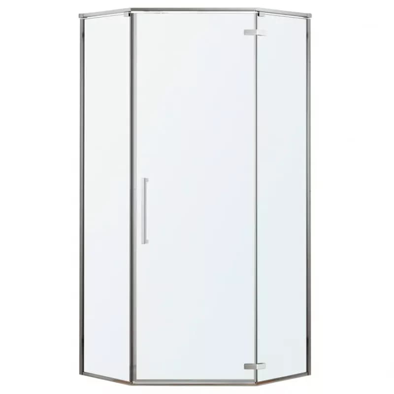 Sprchový kút päťuholníkový Lambda 90x90x195 chróm
