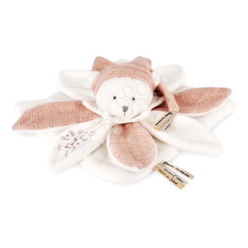 Plyšový medvedík na maznanie Doudou 25 Years Doudou Collector Pink Doudou et Compagnie v darčekovom balení ružový 25 cm od 0 mes