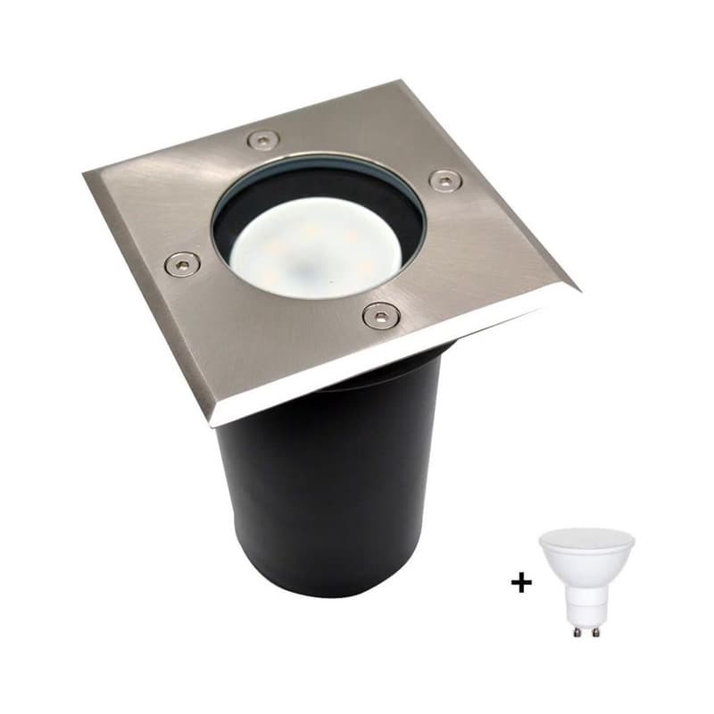 LED Vonkajšie nájazdové svietidlo 1xGU10/6W/230V IP44 matný chróm BW0032+WJ0094