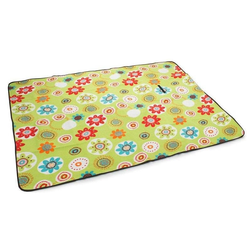 Pikniková deka so spodnou nepremokavou vrstvou 150x200 cm, kvietky 2