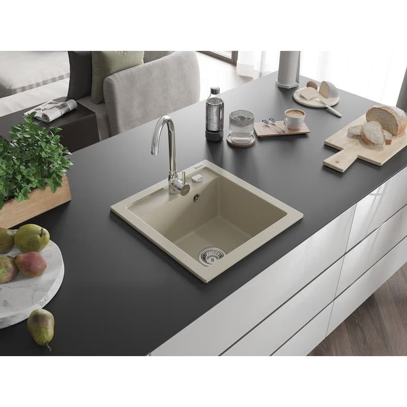MEXEN MEXEN - Vito granitový drez 1 520x490 mm, béžová 6503521000-69 2