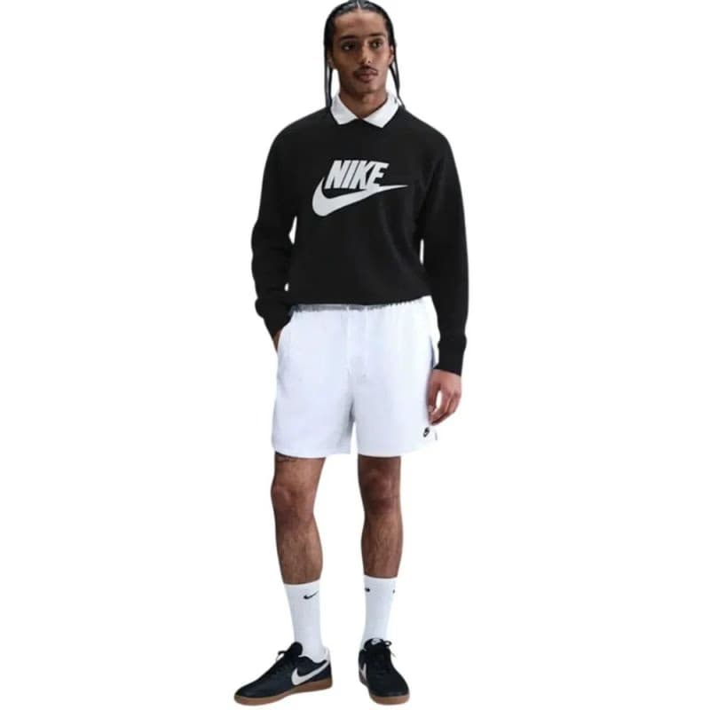 Pánska zateplená mikina NIKE M NK CLUB BB GFX CREW BLACK WHITE 3