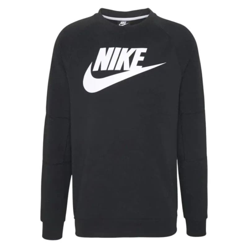 Pánska zateplená mikina NIKE M NK CLUB BB GFX CREW BLACK WHITE 6