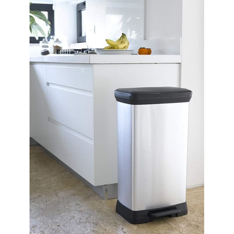 CURVER Odpadkový kôš DECO BIN 50l | strieborná 3
