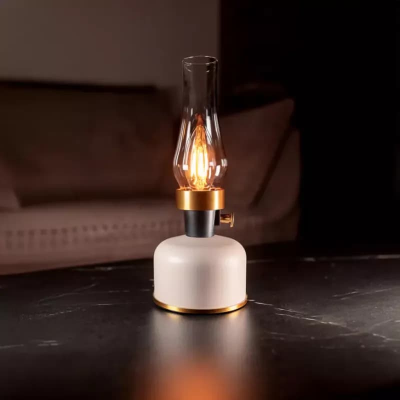Stolová lampa OLIA USB IP44 beige