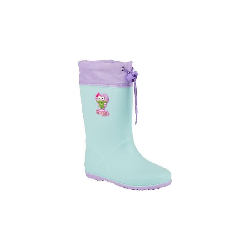 Dievčenské gumáky COQUI Rainy Collar Frog lt. mint lt. lila hero