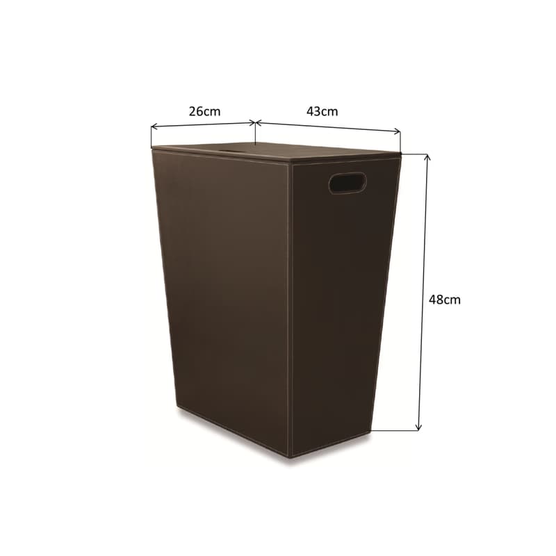 SAPHO - ECO PELLE kôš na prádlo 43x48x26cm, hnedá 2462DB 2