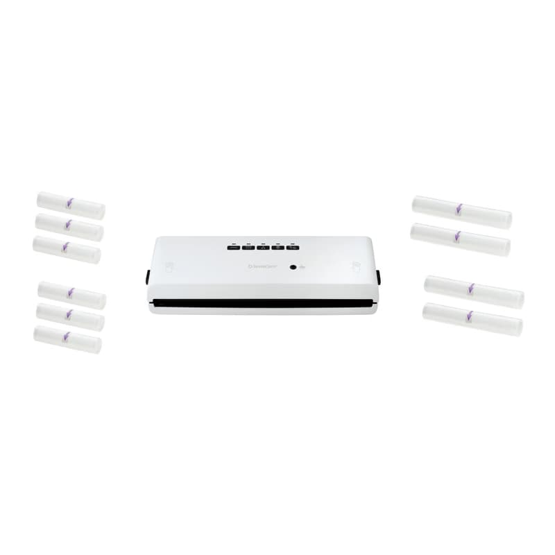 SILVERCREST® Vákuovačka SV 130 A1, biela + Fólie na vákuovanie, 28 cm, 4 kusy + Fólie na vákuovanie, 20 cm, 6 kusov