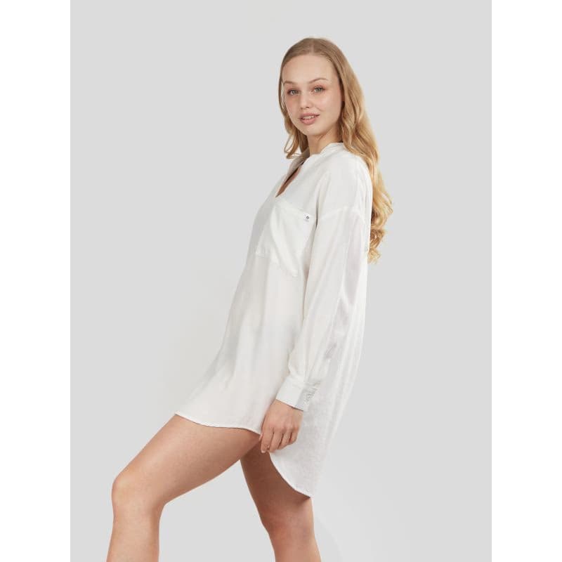 Dámska košeľa s dlhým rukávom FUNDANGO Athene Cover-up-100-white 2