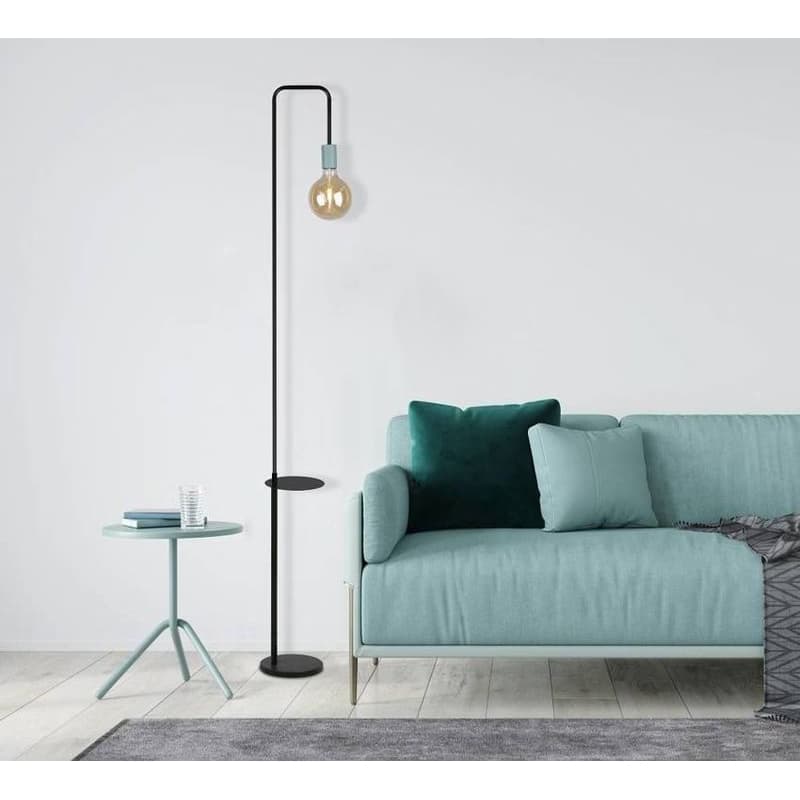 Stojacia lampa Vipera v čierno-zelenej farbe