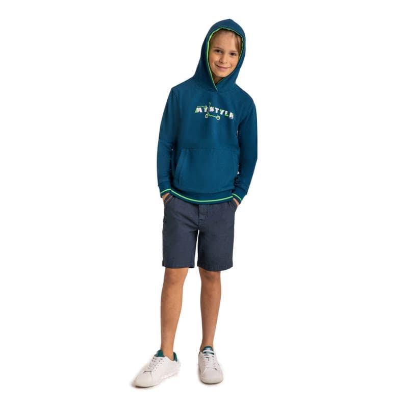 Chlapčenská mikina s kapucňou VOLCANO B-STYLE JUNIOR 613 BLUE DARK 3