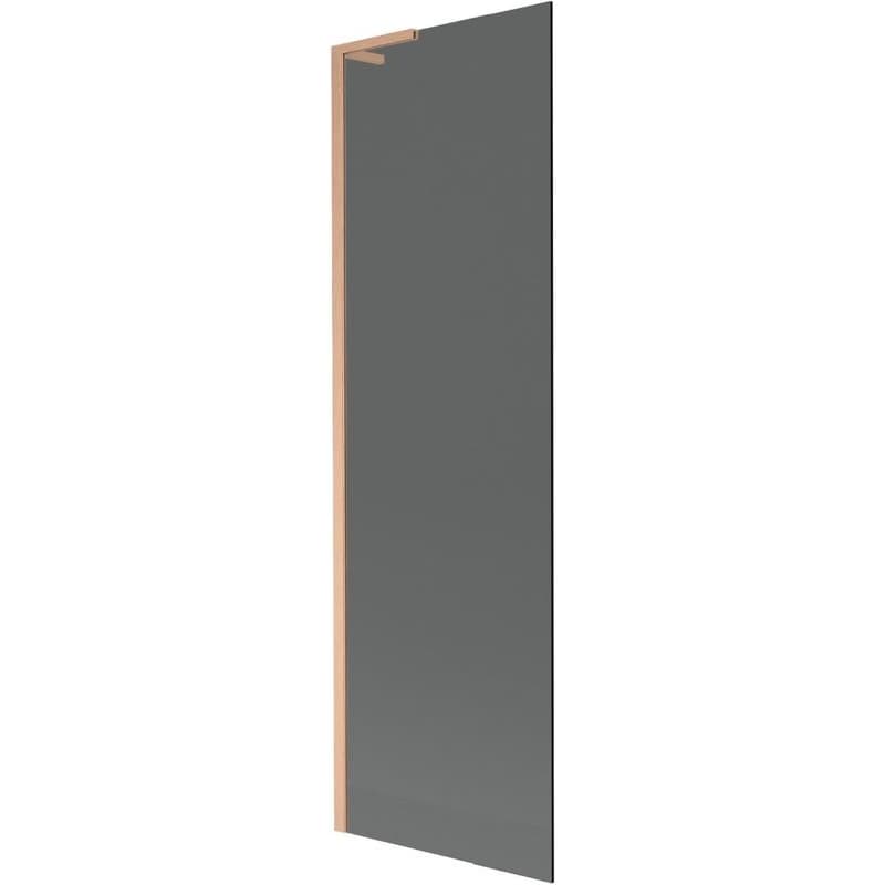 MEXEN/S - Next L vaňová zástena FIX 60 x 150, grafit, meď kartáčovaná 895-060-000-03-40-65