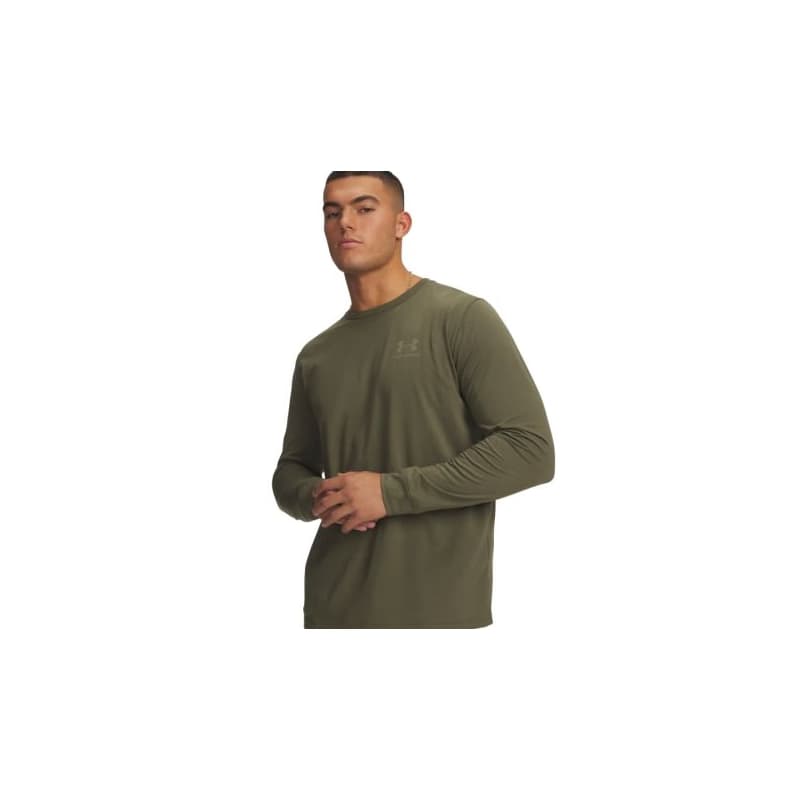 Pánske tričko s dlhým rukávom UNDER ARMOUR UA SPORTSTYLE LEFT CHEST LS-GRN