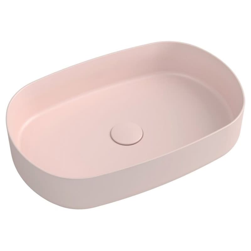 ISVEA - INFINITY OVAL keramické umývadlo na dosku, 55x36cm, ružová Salmon 10NF65055-2S