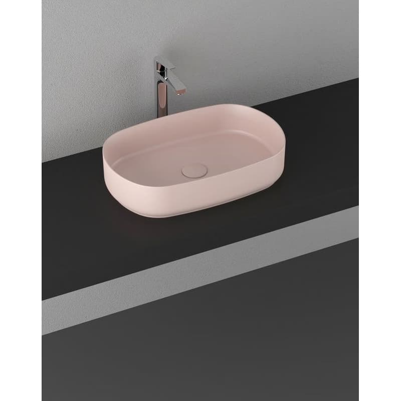 ISVEA - INFINITY OVAL keramické umývadlo na dosku, 55x36cm, ružová Salmon 10NF65055-2S 3