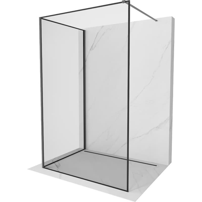 MEXEN/S - Kyoto Sprchová zástena WALK-IN 90 x 90, čierny vzor, grafit metal 800-090-212-95-70-090