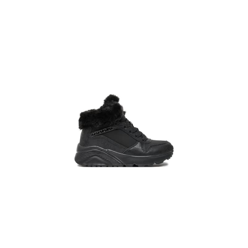 Detské členkové zimné topánky SKECHERS Uno Lite Comfurt Collar black black