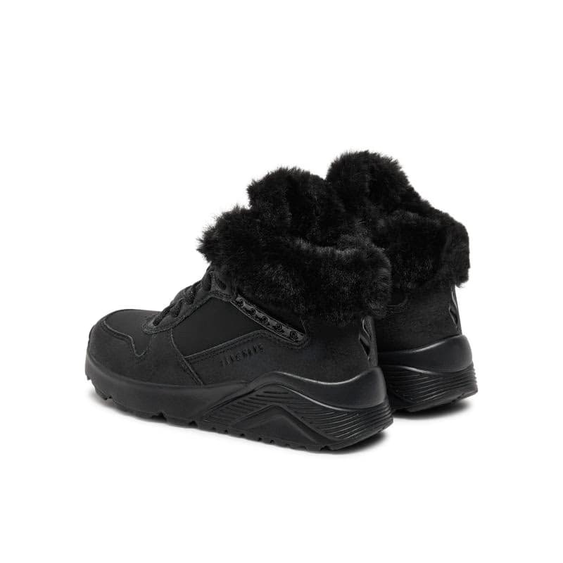 Detské členkové zimné topánky SKECHERS Uno Lite Comfurt Collar black black 3