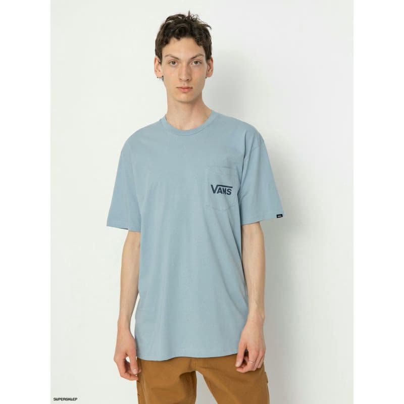Pánske tričko s krátkym rukávom VANS STYLE 76 BACK SS TEE-DUSTY BLUE-DRESS BLUES 2