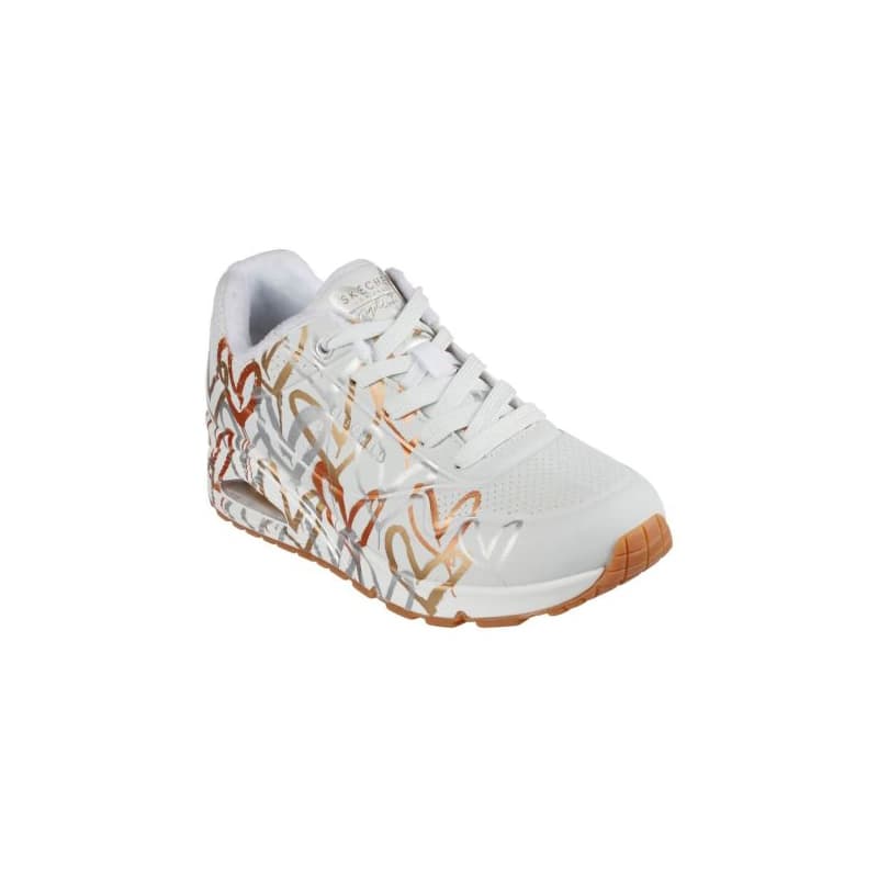 Dámska rekreačná obuv SKECHERS Uno Metallic Love W white gold