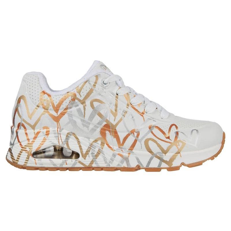 Dámska rekreačná obuv SKECHERS Uno Metallic Love W white gold 2