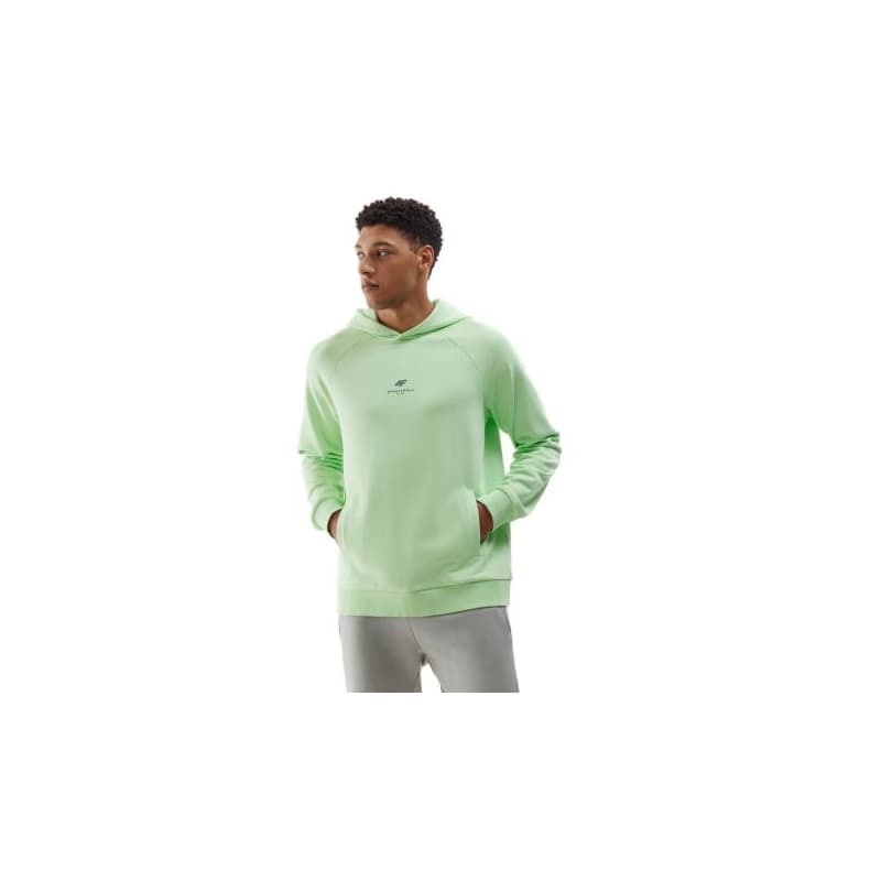 Pánska mikina s kapucňou 4F SWEATSHIRT-WSS24TSWSM1010-42S-LIGHT GREEN