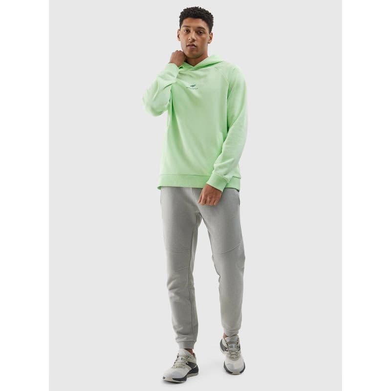 Pánska mikina s kapucňou 4F SWEATSHIRT-WSS24TSWSM1010-42S-LIGHT GREEN 3