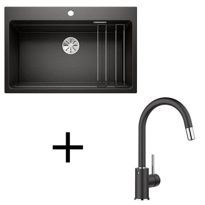 Blanco set Etagon 8 + Mida-S silgranit čierna
