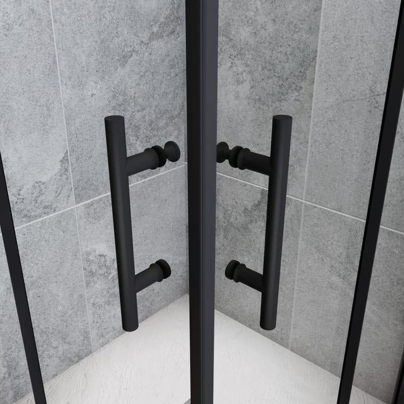 H K - Sprchovací kút štvorcový, SIMPLE BLACK 90x90 cm L/P variant, rohový vstup SE-SIMPLEBL9090 6