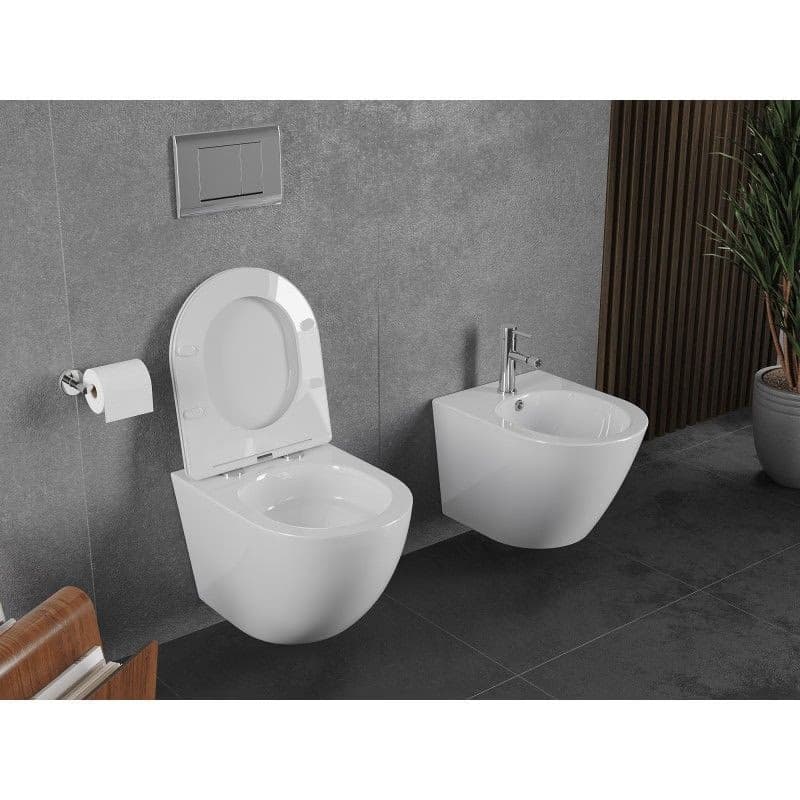 MEXEN - Lena Závesná WC misa Rimless Tornado, biela lesk 3322XX00T 3
