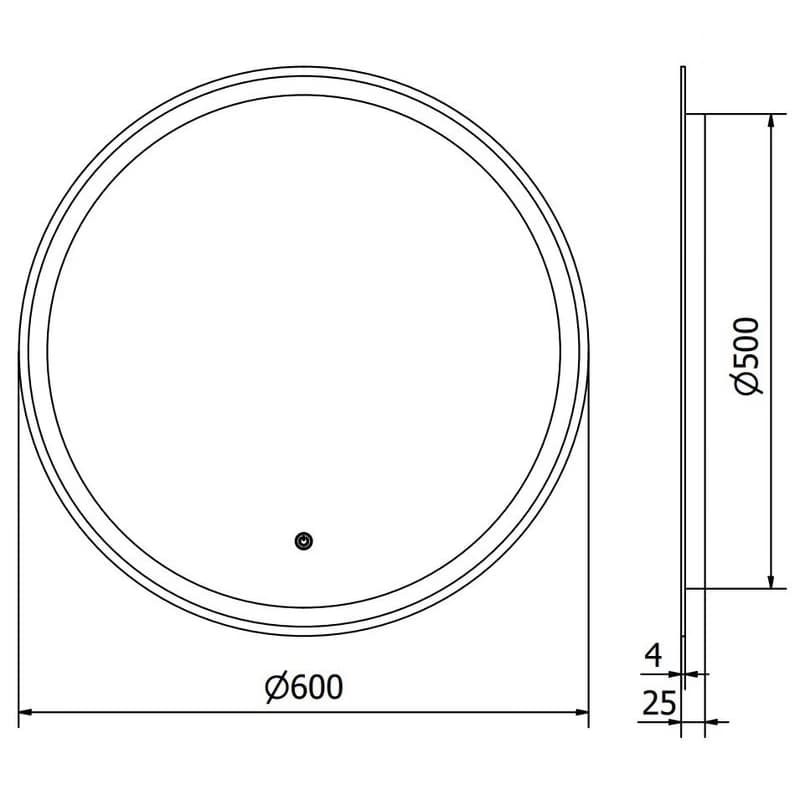MEXEN - Gobi zrkadlo s osvetlením 60, LED 6000K, 9801-060-060-611-00 6