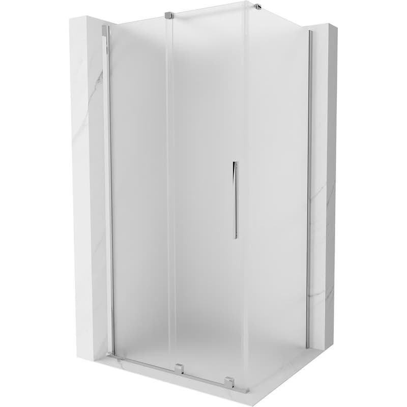 MEXEN/S - Velár sprchovací kút, posuvné dvere 110 x 80, dekor, chróm 871-110-080-31-01